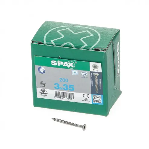 SPAX 0191010600705 HBS Vis à panneau d‘aggloméré Torx 3,0 x 35 mm 200 pièces