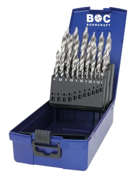 Bohrcraft 12021330025 KG 13 Jeu de foret HSS-G DIN 338 TURBO STEP 25-pcs. 1,0 - 13,0 x 0,5 mm