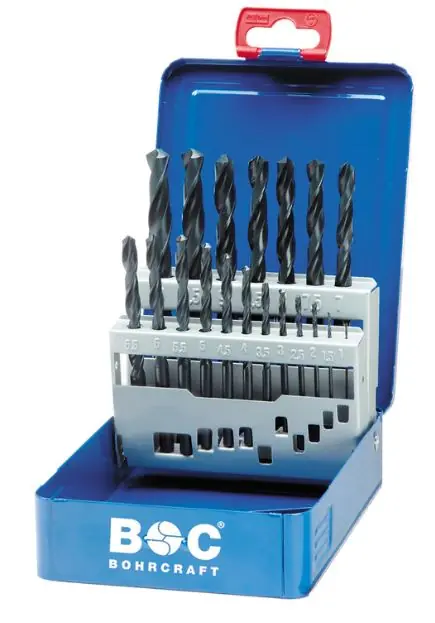 Bohrcraft 11001310019 Jeu de foret M10 BC HSS-R DIN 338 // 1-10x0,5 / 19-pcs