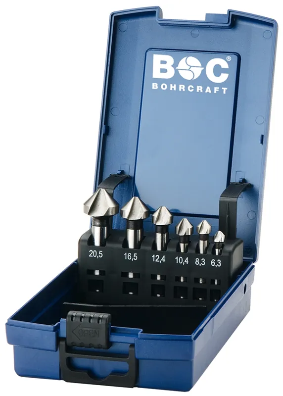Bohrcraft 17001330006 Jeu de fraises KS6-K HSS ABS-Box // 6.3 - 20.5 / 6-pièces