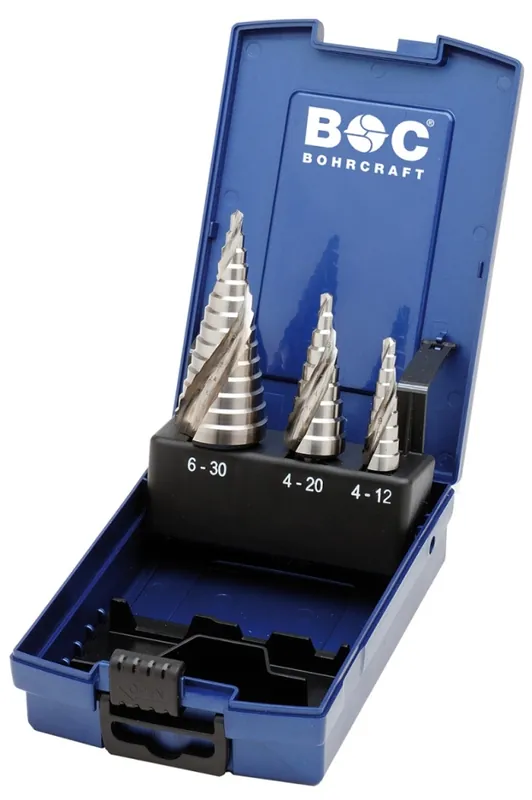 Bohrcraft 17651330003 Jeu de mèches pour escalier STB3 KS-Co HSS-E Gr.1-2A-3A 3-pièces