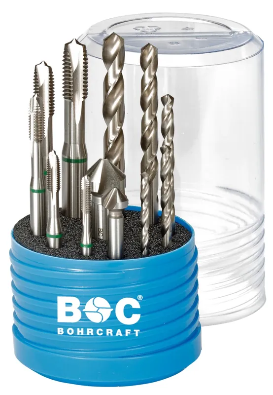 Bohrcraft 41631430012 Combi-Set Green Ring Tap Set + mèches + fraises M 4 - M 10