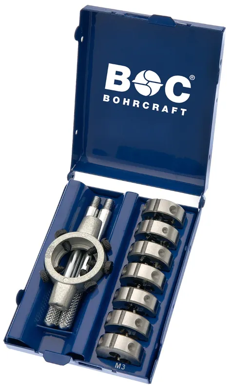 Bohrcraft 42001410007 Jeu de plaques de coupe, M3 - M12, diamètre extérieur 25 x 9 mm