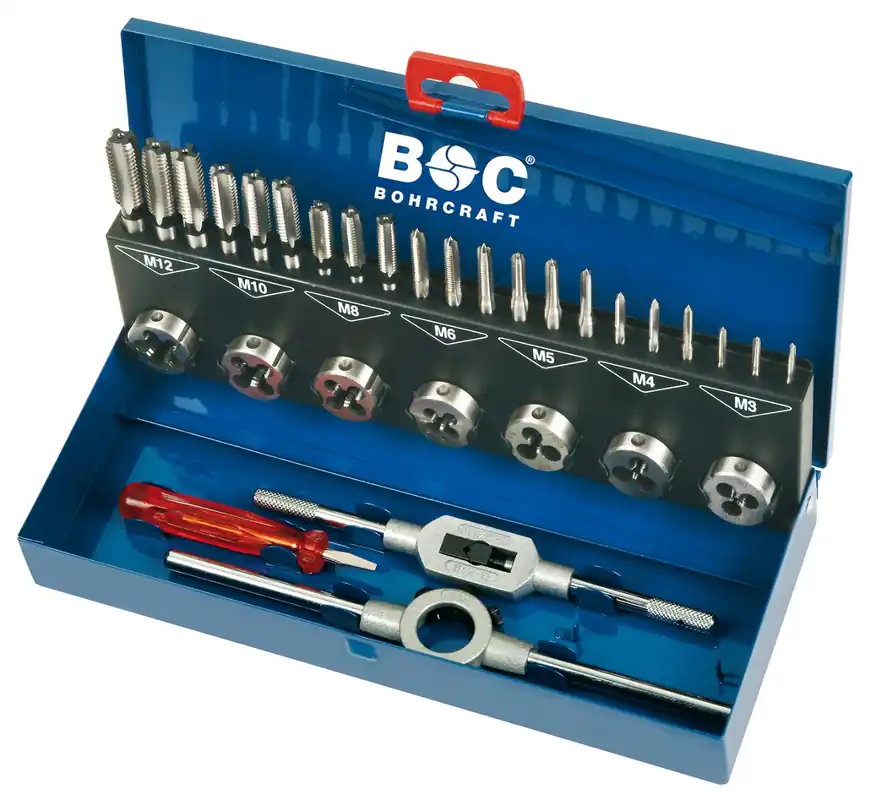 Bohrcraft 60001410025 Jeu de filets GS25 // M 3 - M 12 (25x9) / 31 pcs.