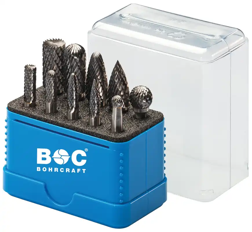 Bohrcraft 59011330011 Jeu de mèches de défonceuse HM R10 Multibox forme B/C/D/F/G 10 pièces