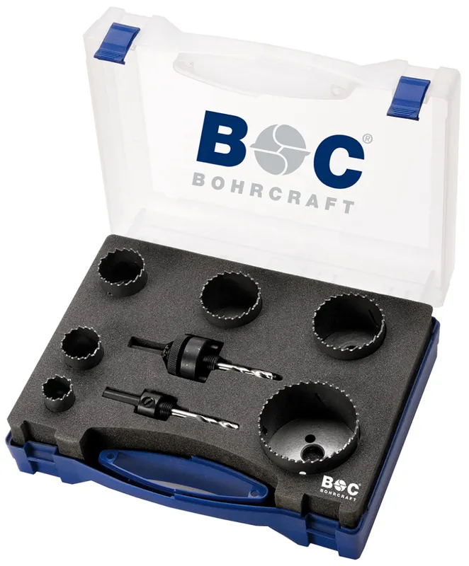 Bohrcraft 19001430006 Jeu de scies à trous Bi-métal LS6 Bohrcraft 22 - 68 mm