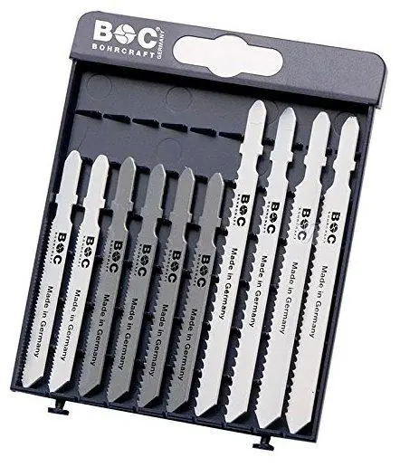 Bohrcraft 19911330010 Jeux de lames de scie sauteuse st-m10 // 10 pièces métal