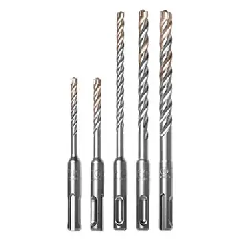 Bohrcraft 26121330005 Jeu de mèches de marteau HB5 QX-4 SDS+// 5/6x110 mm + 6/8/10x160 mm 5 pièces