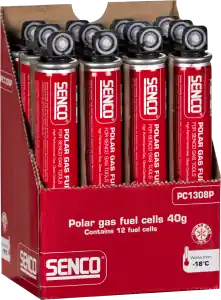 Senco Accessoires PC1308P Cartouches de gaz polaire, 40 grammes 12 pièces
