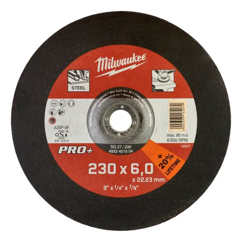 Milwaukee Accessoires 4932451504 Disque d‘ébavurage SG27 230 x 6 mm PRO+ (par 10)