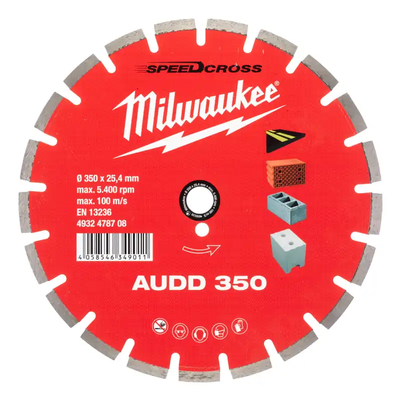 Milwaukee Accessoires 4932478708 Lame Diamond High Performance - CIS Premium Speedcross AUDD 350 mm - 1 pièce