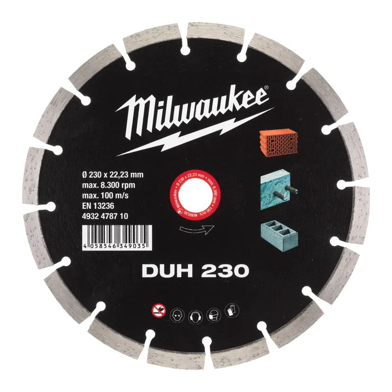 Milwaukee Accessoires 4932478710 Lame diamantée haute performance - CIS Professional DUH 230 mm - 1 pièce