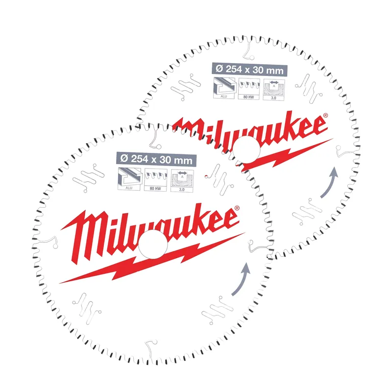 Milwaukee Accessoires 4932479576 Lames de scie circulaire CSB 254 x 30 mm Twin Pack (2-pièces)