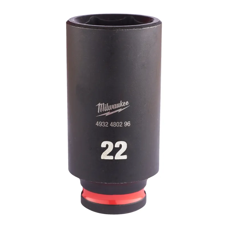 Milwaukee Accessoires 4932480296 Shockwave Impact Duty 3/8" (impact) Capuchon d‘impact long 22 mm