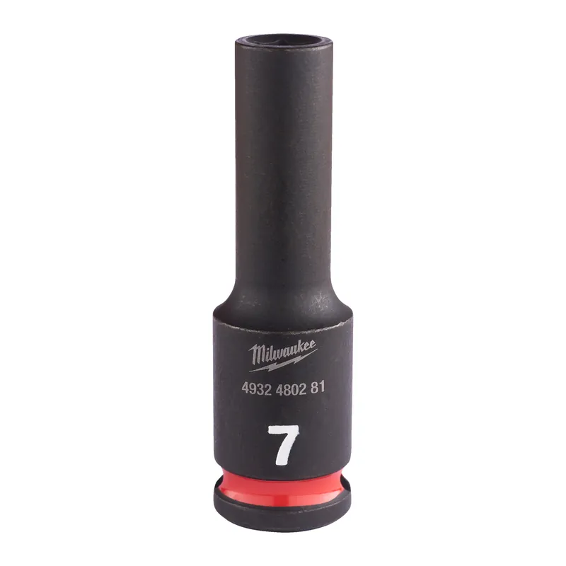 Milwaukee Accessoires 4932480281 Shockwave Impact Duty 3/8" Capuchon d‘impact long 7 mm