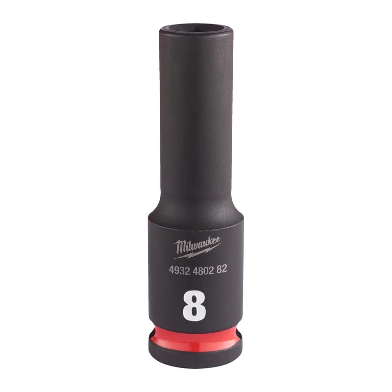 Milwaukee Accessoires 4932480282 Shockwave Impact Duty 3/8" Capuchon d‘impact long 8 mm