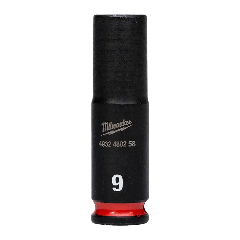 Milwaukee Accessoires 4932480258 Shockwave Impact Duty 1/4" Capuchon d‘impact long 9 mm