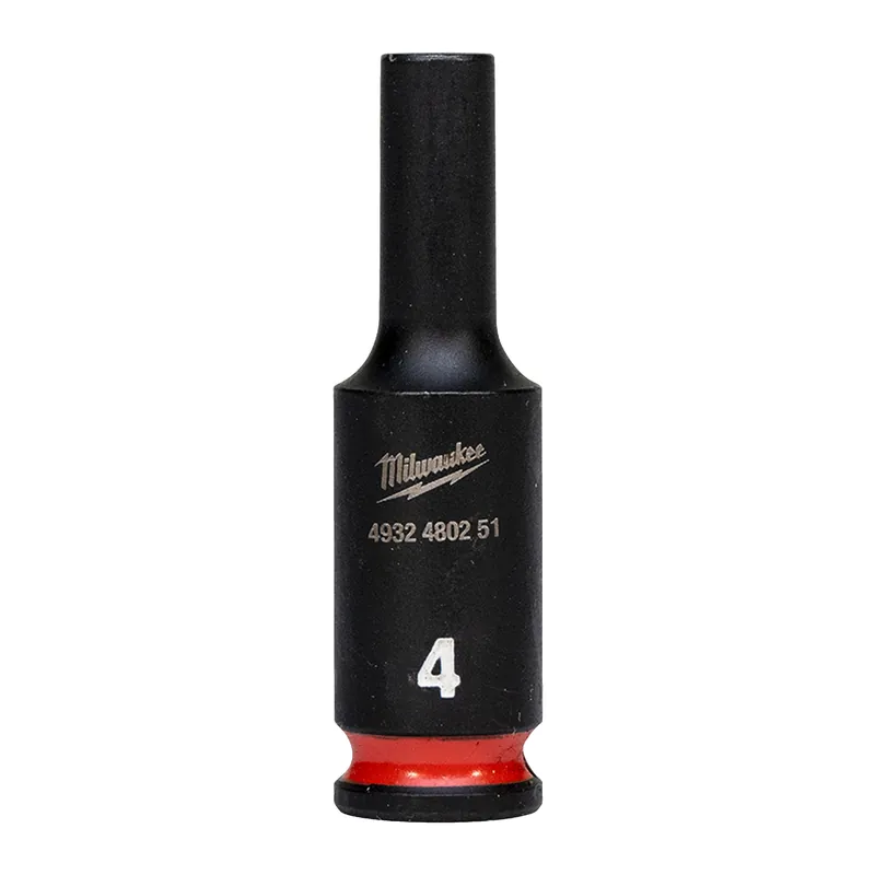 Milwaukee Accessoires 4932480251 Shockwave Impact Duty 1/4" Capuchon d‘impact long 4 mm