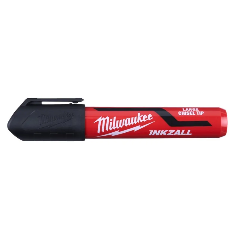Milwaukee Accessoires 4932471555 INKZALL™ Black L Marqueur à pointe biseautée 12 pièces