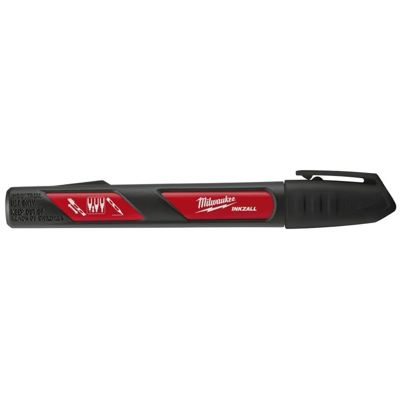Milwaukee Accessoires 48223731 INKZALL™ Marker Black -LP - 12 pièces