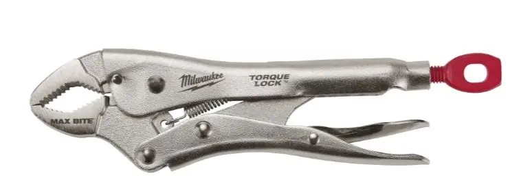 Milwaukee Accessoires 4932471730 7" Pince de préhension avec pince de blocage Mâchoires courbes 170 mm