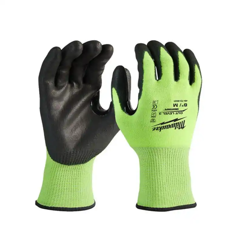 Milwaukee Accessoires 4932478131 Gants de travail haute-visibilité classe de coupe 3/C - M/8 - 1 paire