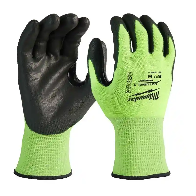 Milwaukee Accessoires 4932478132 Gants de travail haute-visibilité classe de coupe 3/C - L/9 - 1 paire