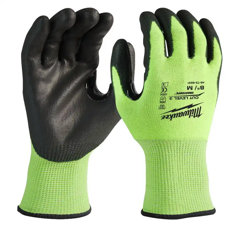 Milwaukee Accessoires 4932478133 Gants de travail haute-visibilité classe de coupe 3/C - XL/10 - 1 paire