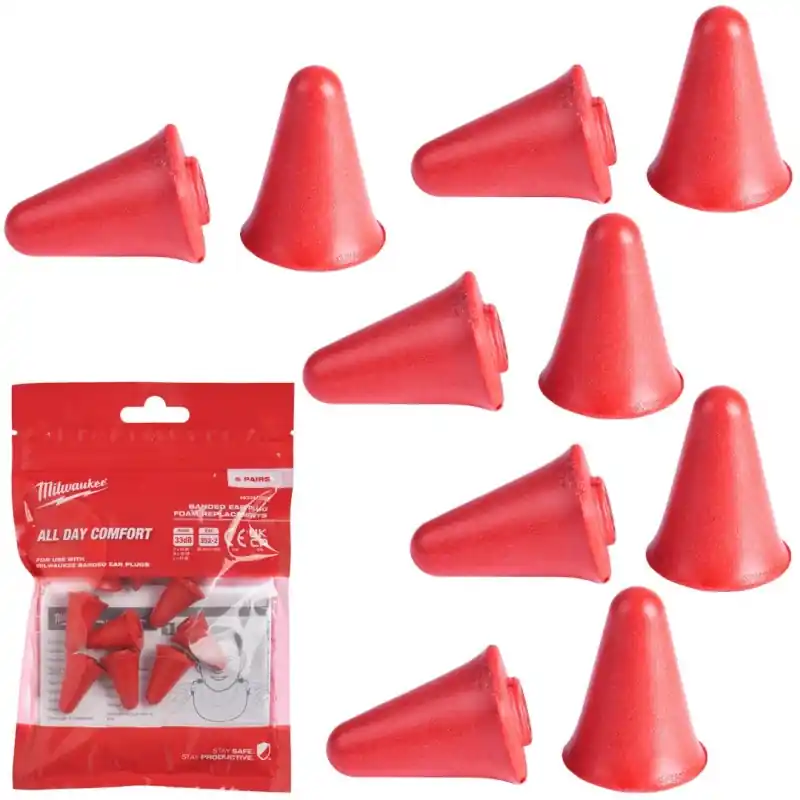 Milwaukee Accessoires 4932478550 Bouchons d‘oreille de remplacement en mousse - 5 paires