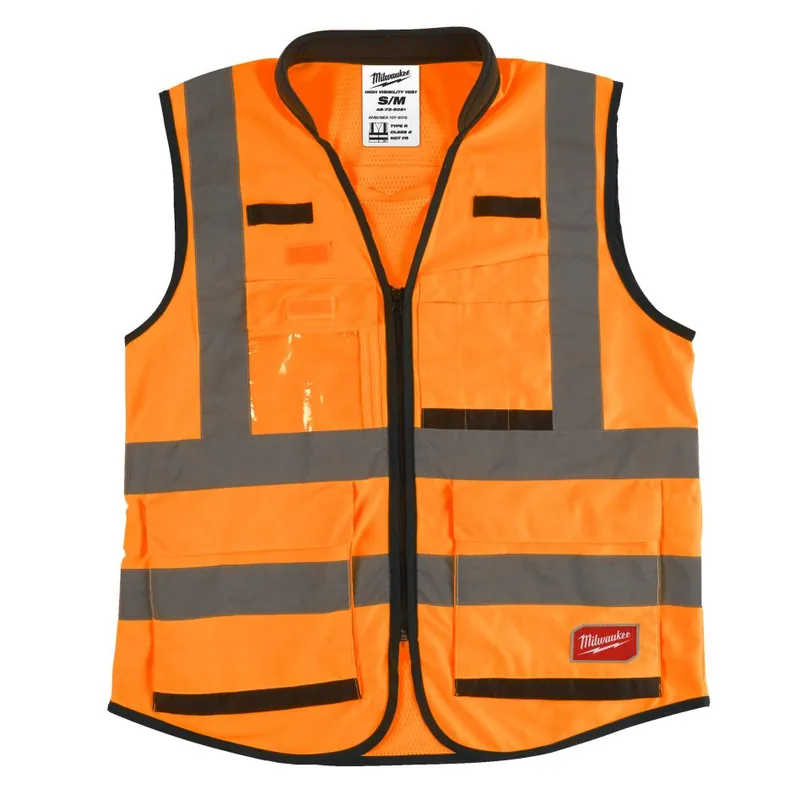 Milwaukee Accessoires 4932471898 Veste de sécurité Premium hi-vis classe 2 orange - S/M - 1 pièce