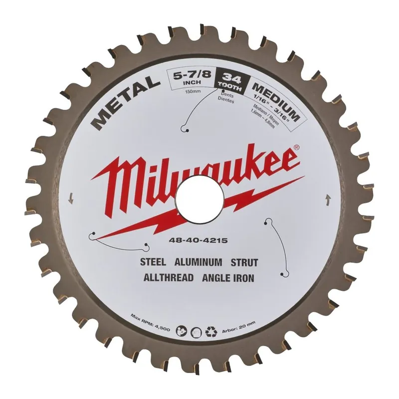 Milwaukee Accessoires 48404070 Lame de scie circulaire pour métal 135 / 20 mm (30 dents)