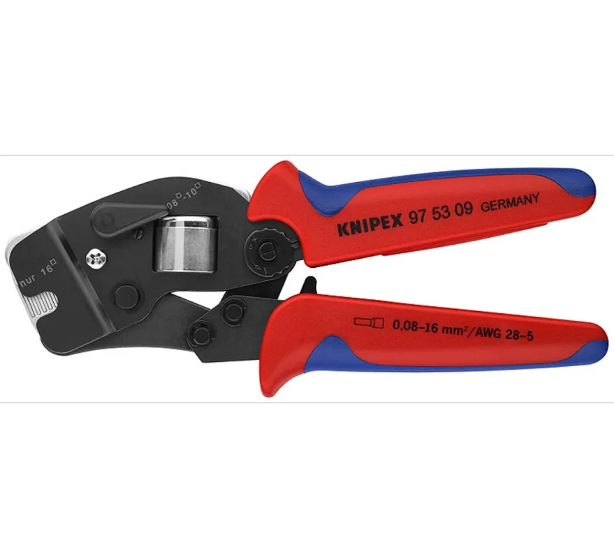 Knipex 97 53 09 SB Pince à sertir auto-ajustable pour les embouts de câbles