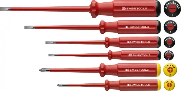 PB Swiss Tools PB5542.SL CBB 5542.SL CBB Classic VDE Slim Screwdriver set Philips/Slotted