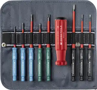 PB Swiss Tools PB5219.SU 5219.SU Classic VDE Slim Screwdriver set in roller bag