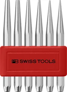 PB Swiss Tools PB735.B CN 735.B CN Set de gâches de porte, pointe plate, octogonale, dans un support pratique en plastique