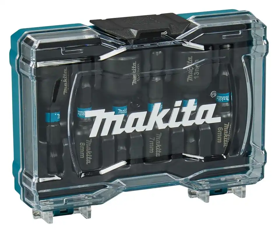 Makita Accessoires E-15768 Jeu de douilles à percussion 6 pièces Noir, en coffret plastique