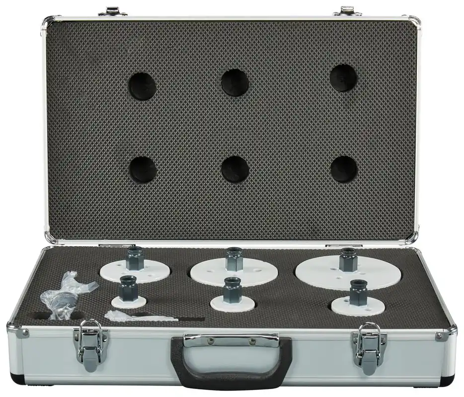Makita Accessoires E-15796 Jeu de scies cloches 8 pièces 35, 44, 54, 76, 95, 114mm bois/métal Ezychange en coffret