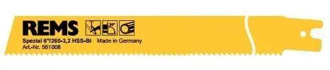 Rems 561008 R05 561008 Lame de scie à guichet 6"/260-3,2 Lame de scie spéciale 5 pièces