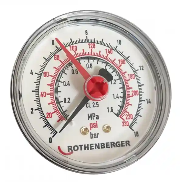 Rothenberger 61316 Manomètre 0 - 16 bar RP50 avec joint