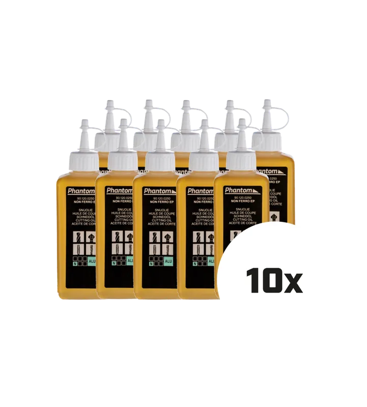 Phantom 901200251 Huile de coupe Non Ferro 10 x 250 ml