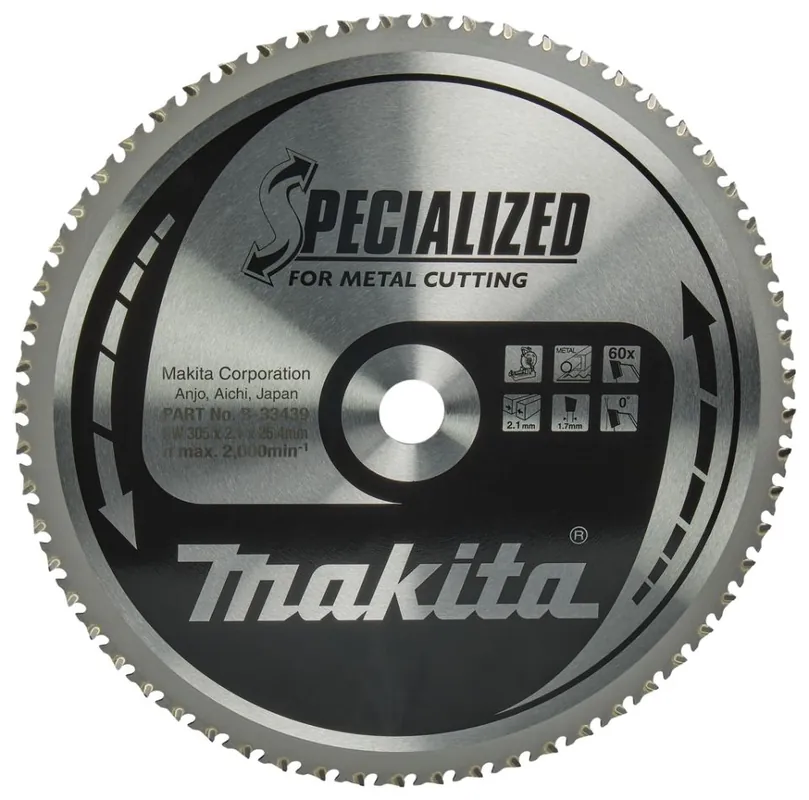 Makita Accessoires B-33439 Lame de scie HM Specialized Metal 305 x 25.4 x 60T