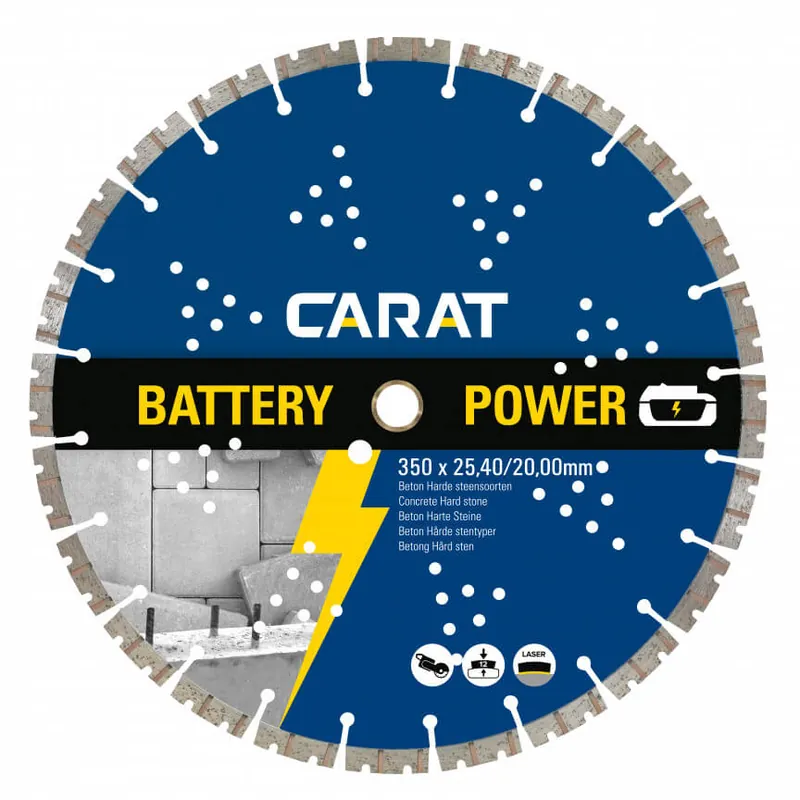Carat CBP3504200 Scie diamantée pour meuleuse d‘angle sans fil Ø350mm