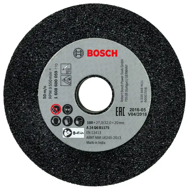 Bosch Bleu Accessoires 1608600059 Disque abrasif pour meuleuse droite 100 x 20 mm, K24