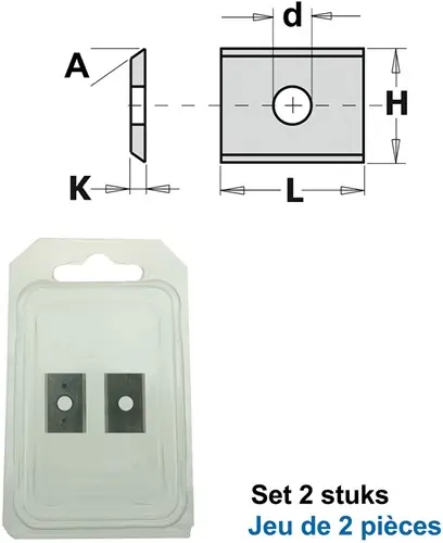 GRN Tools 790.076.06PP Lames de rechange HWM 7,65mm (par 2 pièces)