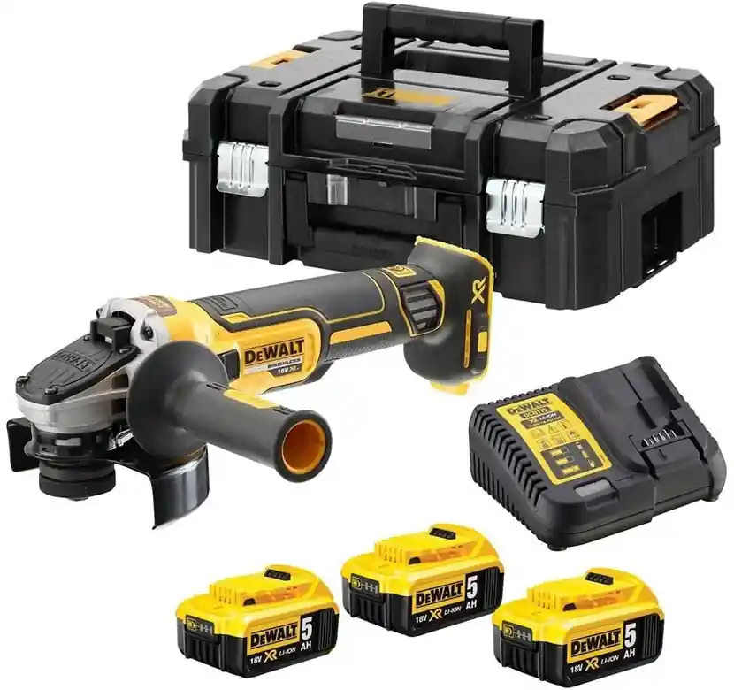 DeWalt DCG405P3-QW XR Battery Angle Grinder 125 mm 18V 5.0Ah Li-Ion in TSTAK + 5 ans de garantie !