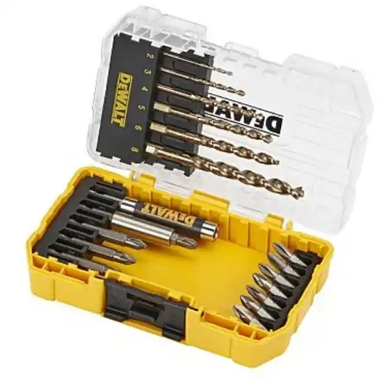 DeWalt Accessoires DT70711-QZ Jeu de 19 mèches à métaux HSS-G (2mm-8mm) et embouts de vissage