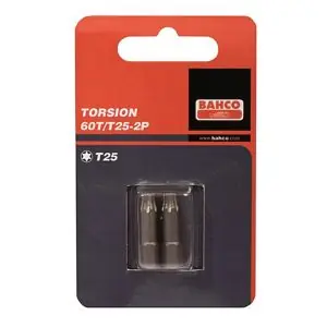 Bahco 60T/T25-2P Embouts de tournevis Torx - 25 mm