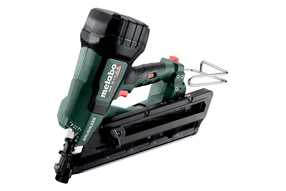 Metabo 612090840 NFR 18 LTX 90 BL Accu Strip Nailer 18V excl. batteries et chargeur en Metabox