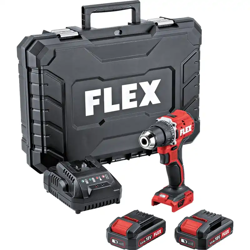 Flex-tools 519049 DD 2G 18.0 EC LD/2.5 Set perceuse sans fil 18V 2.5Ah Li-Ion en coffret