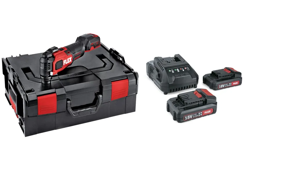 Flex-tools 531018 MT 18.0-EC Accu Multitool 18V + P-Set 22 Q Battery Set 18V 2.5Ah